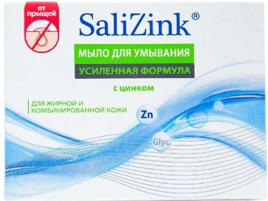 Мыло Салицинк Salizink для умывания для жирной и комбинированной кожи с цинком 100 г