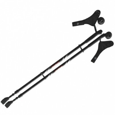 Палки для скандинавской ходьбы Ergoforce двухсекционные с регулируемой длинной и сменными наконечниками анти-шок, E0674