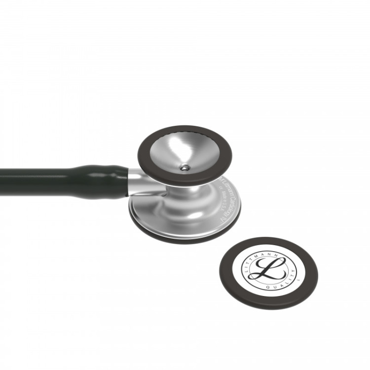 Стетоскоп Littmann Cardiology IV с черной трубкой, длиной 69 см, акустическая головка цвета сталь, 6152