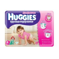 Трусики-подгузники Huggies для девочек 4 (9-14кг) 17шт