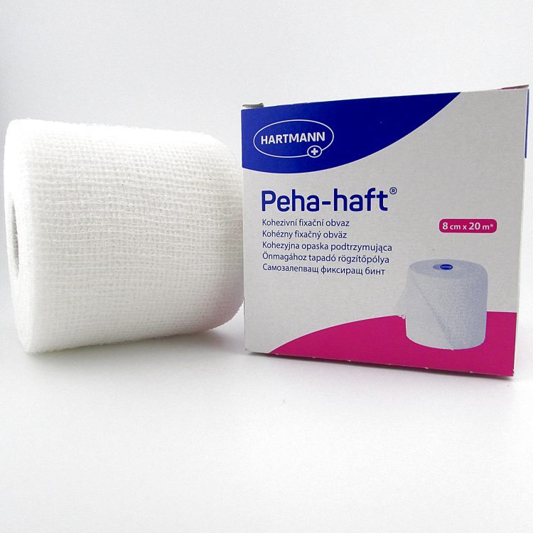 Бинт Peha-haft  (Пеха Хафт) самофиксирующийся без латекса, белый, 8см х 20м, 300045