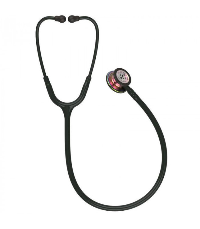 Стетоскоп Littmann Classic III, одноканальная трубка цвет черный, двусторонняя головка цвет радужный, 69см, 5870