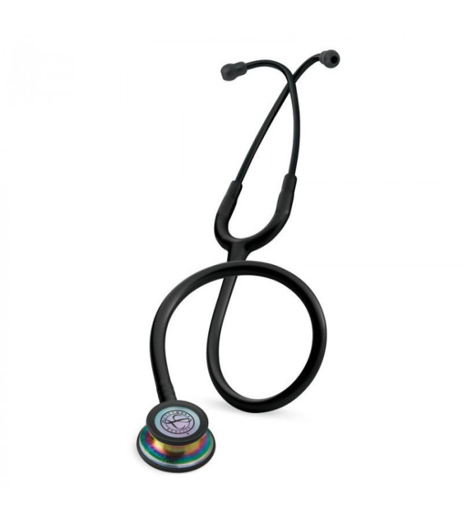 Стетоскоп Littmann Classic III, одноканальная трубка цвет черный, двусторонняя головка цвет радужный, 69см, 5870