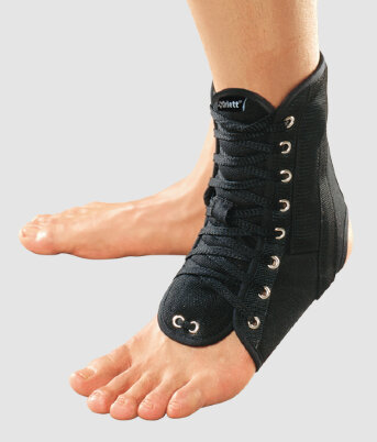 Ортез голеностопный Orlett Lab-201 с ребрами жесткости и шнуровкой для полной фиксация сустава