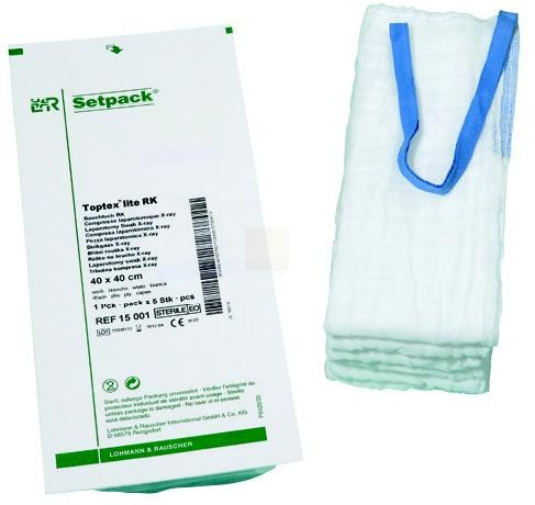 Салфетки нестерильные Setpack Toptex lite, для брюшной полости, 20х30см, белые, 80шт, 10922
