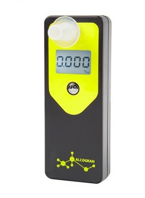 Алкотестер Алкогран AG-100 для измерения алкоголя, с контролем полноты выдоха, счетчиком тестов и мундштуком