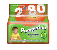 Pamperino Детские влажные салфетки Duo 2 х 80шт