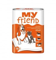 Пеленки для животных MY FRIEND 60x60 см, 10 шт