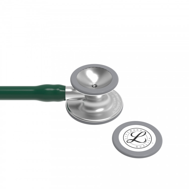 Стетоскоп Littmann Cardiology IV с темно-зеленной трубкой, длиной 69 см, акустическая головка цвета сталь, 6155