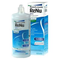 Раствор для ухода за контактными линзами Renu удаляет протеиновые отложения, увлажнение, хранение, универсальный, 120мл