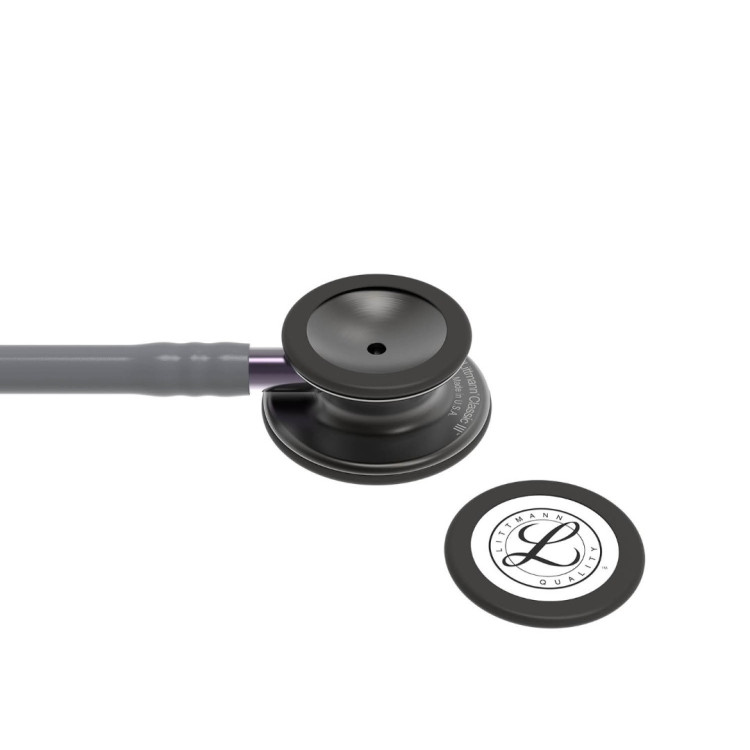 Стетоскоп Littmann Classic III, одноканальная трубка цвет серый, двусторонняя головка цвет дымчатый, ствол цвет фиолет, 69см, 5873