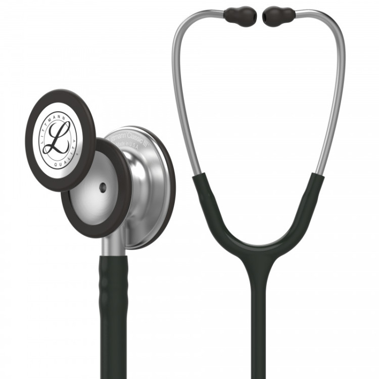 Стетоскоп Littmann Classic III,одноканальная трубка цвет черный, двусторонняя головка цвета "сталь", 69см, 5620
