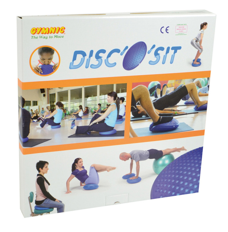 Подушка балансировочная для фитнеса Орто / Orto Disc o Sit, воздушная, округлой формы, для балансировки, 39 см, синяя