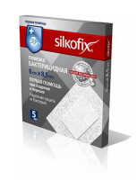Повязка Silkofix / Силкофикс Первая помощь, стерильная, нетканая основа, с ионами серебра, 8,25х10 см, 5шт.