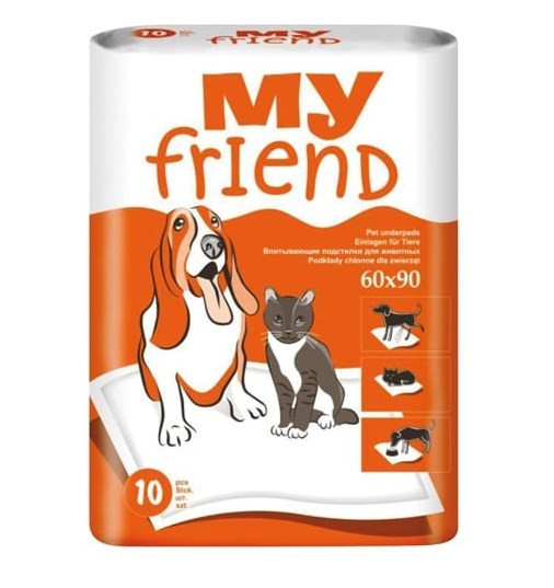 Пеленки для животных MY FRIEND 60х90 см, 10 шт