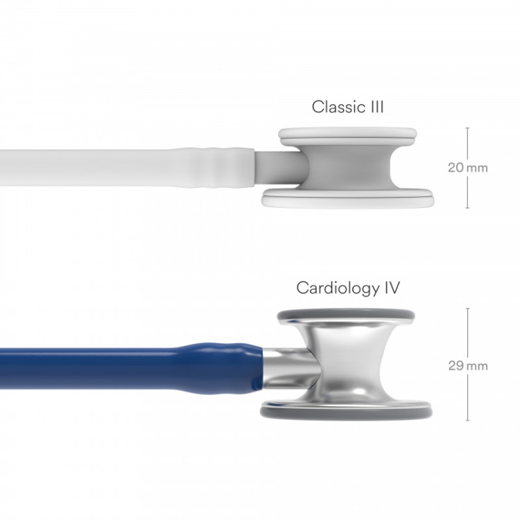 Стетоскоп Littmann Cardiology IV с темно-синей трубкой, длиной 69 см, акустическая головка цвета сталь, 6154