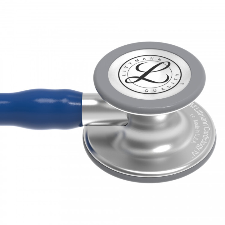 Стетоскоп Littmann Cardiology IV с темно-синей трубкой, длиной 69 см, акустическая головка цвета сталь, 6154