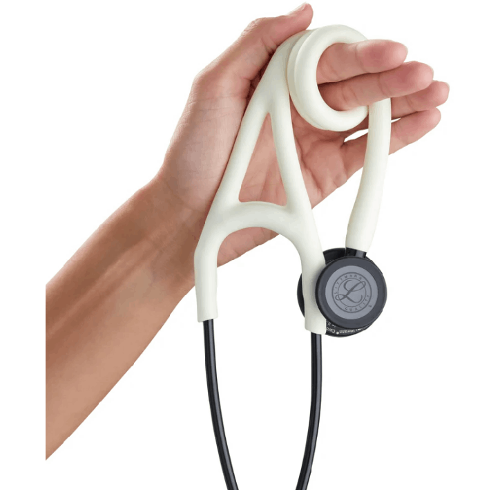 Стетоскоп Littmann Cardiology IV, двухканальная трубка цвет матово-белый, двусторонняя головка цвет черный, 69см, 6186C