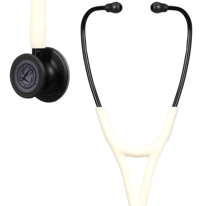 Стетоскоп Littmann Cardiology IV, двухканальная трубка цвет матово-белый, двусторонняя головка цвет черный, 69см, 6186C