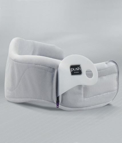 Ортез на шейный отдел Push med Neck Brace со cъемной пластиковой шиной, серый, 2.60.1 /2