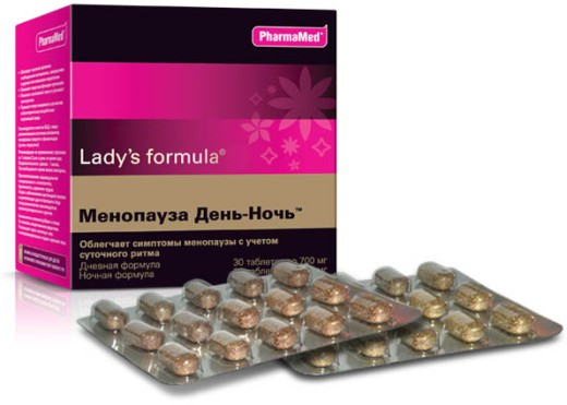 Комплекс Lady's formula Менопауза день-ночь, придает дополнительную энергию, 60 шт. в уп.