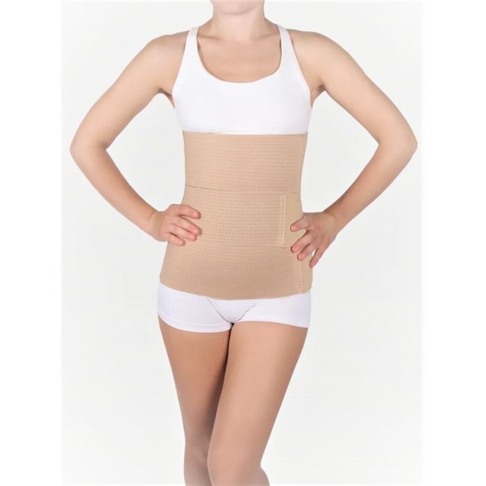 Бандаж Экотен послеоперационный абдоминальный, высотой 30см, цвет бежевый, OPT ПО-30