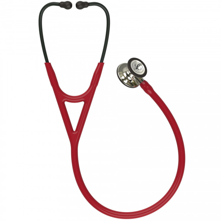 Стетоскоп Littmann Cardiology IV с бордовой трубкой, длиной 69 см, акустическая головка шампанское, 6176