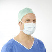 Маски медицинские Sentinex ExtraPlus (ЭкстраПлюс), одноразовые хирургические, на завязках, голубые, 50 шт, 162010