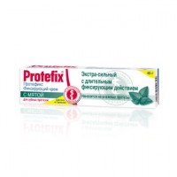 Крем для зубных протезов фиксирующий Протефикс / Protefix, экстра сильный, с мятой, не смывается слюной, объем 40 мл