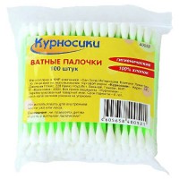 Курносики палочки ватные 100шт в уп. (40052)