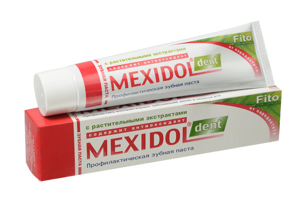 Паста зубная Mexidol dent Fito, защищает десны от воспаления, оказывает антибактериальное действие, 65 гр