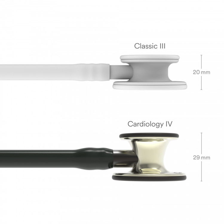 Стетоскоп Littmann Cardiology IV с черной трубкой, длиной 69 см, акустическая головка шампанское, 6179