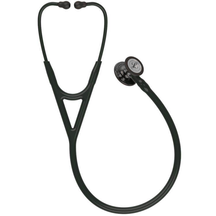Стетоскоп Littmann Cardiology IV, двухканальная трубка цвет черный, двусторонняя головка цвет дымчатый, ствол черный, 69см, 6232