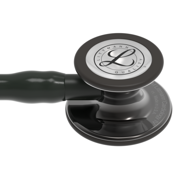 Стетоскоп Littmann Cardiology IV, двухканальная трубка цвет черный, двусторонняя головка цвет дымчатый, ствол черный, 69см, 6232