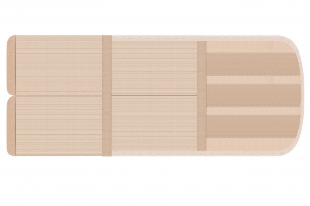 Бандаж послеоперационный Экотен абдоминальный с двойной утягивающей панелью, высота 30см, бежевый, ПО-30Р/2