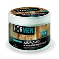 Мыло для мужчин для ухода за телом, волосами и мягкого бритья Floresan 3 в 1, смягчает щетину, легкое скольжение, 450г