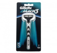 Станок для бритья Gillette mach3 / Джилет мак3 в комплекте со сменной кассетой, покрытие DLC,1шт