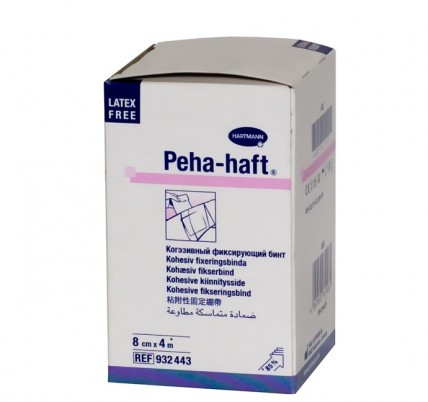 Бинт Peha-haft (Пеха Хафт) самофиксирующийся без латекса белый размером 4м х8см, 932443