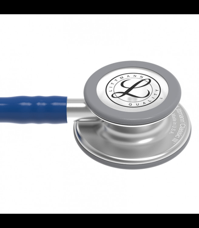 Стетоскоп Littmann Classic III, одноканальная трубка цвет темно-синий, двусторонняя головка цвет "сталь", 69 см, 5622