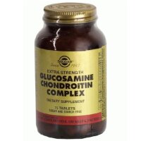 Глюкозамин-Хондроитин Плюс Солгар с витамином C для тканей ногтей, сухожилий, кожи, глаз, костей, связок и хрящей, 75шт