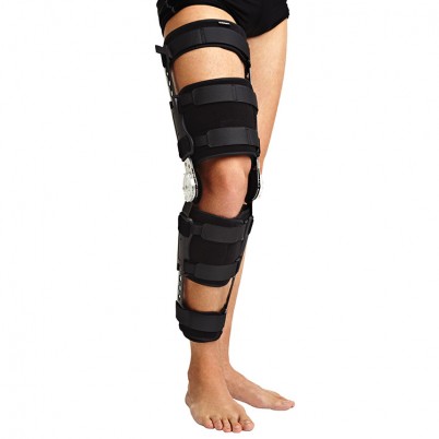 Ортез коленный Orlett HKS-303 позволяет иммобилизовать коленный сустав под углами 10, 20, 30 градусов, универсальный