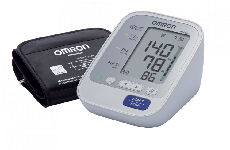Тонометр Omron M3 Expert автоматический с адаптером, на предплечье, память на 60 измерений, манжетой 22-42 см
