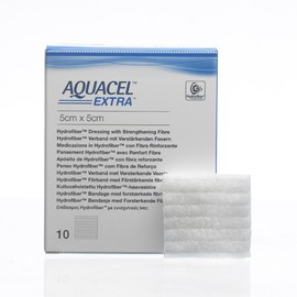 Повязка Аквасель Экстра абсорбирует и удерживает экссудат, стерильная 5х5см, 10шт, 420671