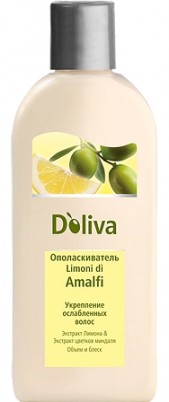 Ополаскиватель для ослабленных волос Долива / Doliva с экстрактом лимона и миндаля, восстанавливает, 200мл
