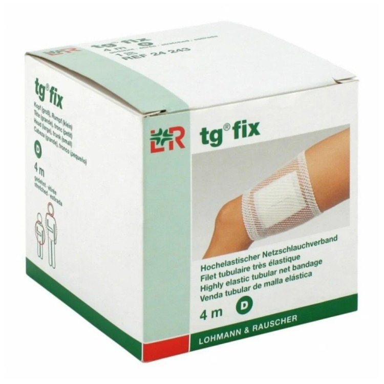 Бинт Tg-fix (Тг-фикс) трубчатый подкладочный специальный к повязкам гипсовым, размер D , 4м, 24243