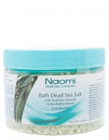 Соль Мертвого моря Bradex / Брадекс, NAOMI, с экстрактом эвкалипта, расслабляет мышцы, успокаивает нервы, 350 мл, M0012