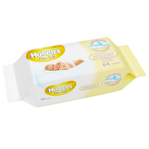 Влажные салфетки Huggies Elite Soft 64шт