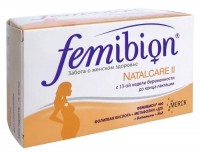 Фемибион Наталкер 2 для женщин, начиная с 13-й нед беременности и до конца периода грудного вскармливания, 60шт