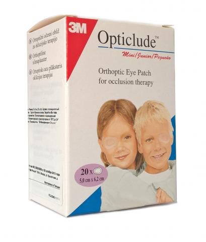 Глазные повязки 3М Opticlude клеящиеся для детей до 2х лет неэластичные из мягкого материала 5х6см бежевые, 1537 M Mini