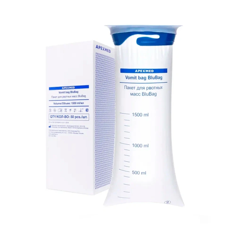 Пакет для рвотных масс  BluBag APEXMED объем 1500 мл 5 шт/уп 1103-01-01